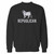 Your repuglican pug lover crewneck sweatshirt just got an update. This super comfortable and lighter weight crewneck will become your favorite go-to sweatshirt. The cozy spandex cuffs and waistband make this pill-resistant sweatshirt a fan favorite.And your group will look and feel their best in this premium ringspun cotton crew.