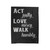 Act Justly Love Mercy Walk Humbly Velveteen Blanket