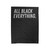 All Black Everything Velveteen Blanket