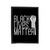 Black Lives Matter Lettering With Fist On Black Velveteen Blanket