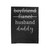 Boyfriend Fiancee Husband Daddy Velveteen Blanket