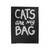 Cat Lover Cats Are My Bag Gift For Cat Lover Funny Funny Quote Velveteen Blanket