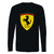 This classic fit ferrari black prancing horse shield logo long sleeve shirt is casually elegant and very comfortable. With fine quality print to make one stand out, it's a perfect fit for every occasion.