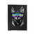 Dj Cat Glasses Velveteen Blanket