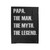 Fathers Day Gift Papa The Man The Myth The Legend Velveteen Blanket