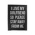 I Love My Girlfriend Quotes Yoga Gym Running Sport Funny Quotes Velveteen Blanket