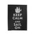 Keep Calm And Sail On Funny Velveteen Blanket
