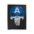 Punisher Captain America Velveteen Blanket