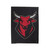 Red Bull Head Mascot Vector Velveteen Blanket