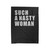 Such A Nasty Woman Bold Font Velveteen Blanket
