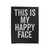 This Is My Happy Face Velveteen Blanket