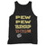 Our cotton pew pew boom men tank top is perfect for those intense workouts in the gym, at practice or pickup games.