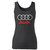 High quality print of this slim fit audi car logo women tank top will turn heads. And bystanders won't be disappointed - the racerback cut looks good one any woman's shoulders.