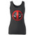 High quality print of this slim fit deadpool logo superhero marvel comics women tank top will turn heads. And bystanders won't be disappointed - the racerback cut looks good one any woman's shoulders.