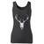 High quality print of this slim fit deer skull women tank top will turn heads. And bystanders won't be disappointed - the racerback cut looks good one any woman's shoulders.