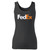High quality print of this slim fit fedex logo women tank top will turn heads. And bystanders won't be disappointed - the racerback cut looks good one any woman's shoulders.