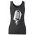 High quality print of this slim fit microphone scribble music band singer voice women tank top will turn heads. And bystanders won't be disappointed - the racerback cut looks good one any woman's shoulders.