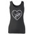 High quality print of this slim fit on the loose heart women tank top will turn heads. And bystanders won't be disappointed - the racerback cut looks good one any woman's shoulders.