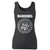 High quality print of this slim fit ramones band logo women tank top will turn heads. And bystanders won't be disappointed - the racerback cut looks good one any woman's shoulders.