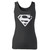 High quality print of this slim fit superman distressed logo women tank top will turn heads. And bystanders won't be disappointed - the racerback cut looks good one any woman's shoulders.