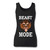 High quality print of this slim fit beast face mode women tank top will turn heads. And bystanders won't be disappointed - the racerback cut looks good one any woman's shoulders.