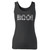 High quality print of this slim fit boo halloween women tank top will turn heads. And bystanders won't be disappointed - the racerback cut looks good one any woman's shoulders.