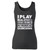 High quality print of this slim fit i play real sports women tank top will turn heads. And bystanders won't be disappointed - the racerback cut looks good one any woman's shoulders.
