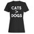 These are cats are greater than dogs women t shirt that are cute tied to the side or paired with a cardigan or jacket for a more styled look. So comfy and classic, they are sure to make your vacation extra magical.
