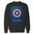 Your captain america superhero logo crewneck sweatshirt just got an update. This super comfortable and lighter weight crewneck will become your favorite go-to sweatshirt. The cozy spandex cuffs and waistband make this pill-resistant sweatshirt a fan favorite.And your group will look and feel their best in this premium ringspun cotton crew.