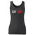 High quality print of this slim fit say less women tank top will turn heads. And bystanders won't be disappointed - the racerback cut looks good one any woman's shoulders.
