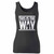 High quality print of this slim fit this is the way the mandalorian star wars women tank top will turn heads. And bystanders won't be disappointed - the racerback cut looks good one any woman's shoulders.