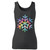 High quality print of this slim fit tie dye snowflake women tank top will turn heads. And bystanders won't be disappointed - the racerback cut looks good one any woman's shoulders.
