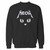 Your metallica meow cat crewneck sweatshirt just got an update. This super comfortable and lighter weight crewneck will become your favorite go-to sweatshirt. The cozy spandex cuffs and waistband make this pill-resistant sweatshirt a fan favorite.And your group will look and feel their best in this premium ringspun cotton crew.