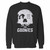 Your the goonies never say die crewneck sweatshirt just got an update. This super comfortable and lighter weight crewneck will become your favorite go-to sweatshirt. The cozy spandex cuffs and waistband make this pill-resistant sweatshirt a fan favorite.And your group will look and feel their best in this premium ringspun cotton crew.
