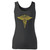 High quality print of this slim fit caduceus medical symbol women tank top will turn heads. And bystanders won't be disappointed - the racerback cut looks good one any woman's shoulders.