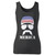 High quality print of this slim fit merica flag cap mustache women tank top will turn heads. And bystanders won't be disappointed - the racerback cut looks good one any woman's shoulders.