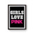 Girls Love Pink Graphic Poster