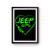 Jeep Girl Neon Green Inspired Poster