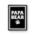 Papa Bear Funny Cute Fathers Day Gift New Dad Tee Poster
