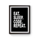 While Alive Eat Sleep Code Repeat Poster