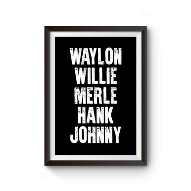 Waylon Jennings Willie Nelson Merle Haggard Poster