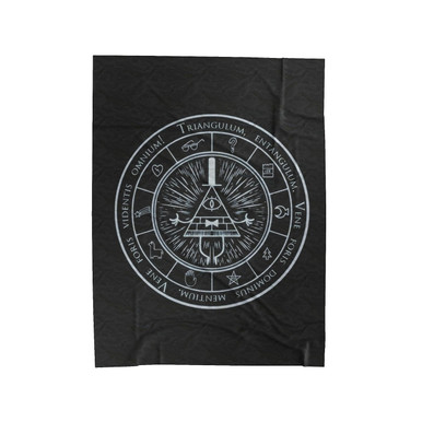 Bill Cipher Gravity Falls Symbols And Incantation Velveteen Blanket