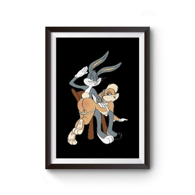 Disney Bugs Lola Bunny Spank Cartoon Punishment Poster