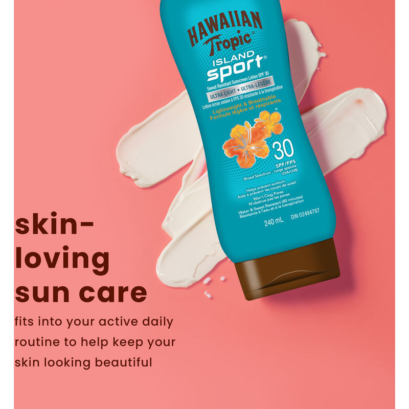 Hawaiian Tropic Island Sport® Sweat Resistant Sunscreen Lotion, SPF 50