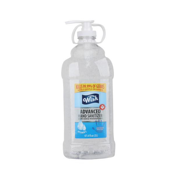 Wish Hand Sanitizer 67.6oz (2L) Vitamin E with Pump and Carry Handle