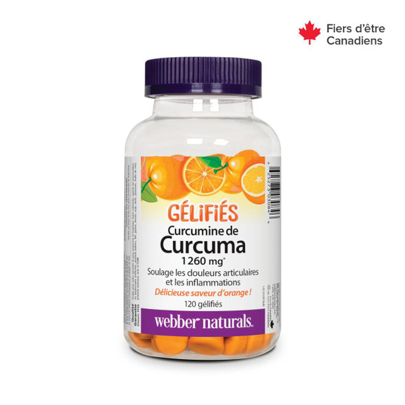 Webber Naturals - Turmeric Curcumin 1260mg Gummies - Orange - 120