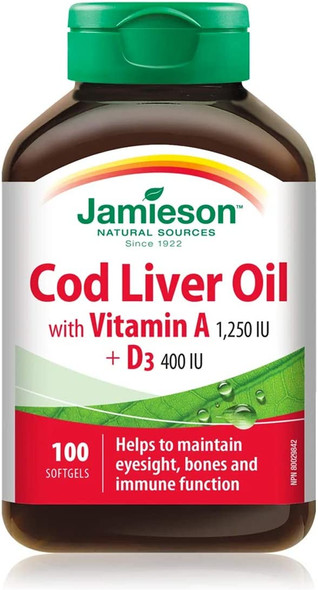 Jamieson - Cod Liver Oil With Vitamin A + D3