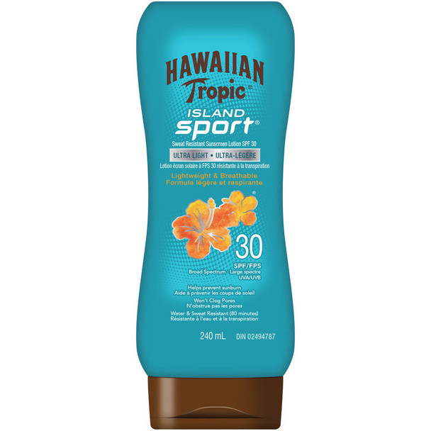 Hawaiian Tropic  Island Sport® Sweat Resistant Sunscreen Lotion, SPF 30