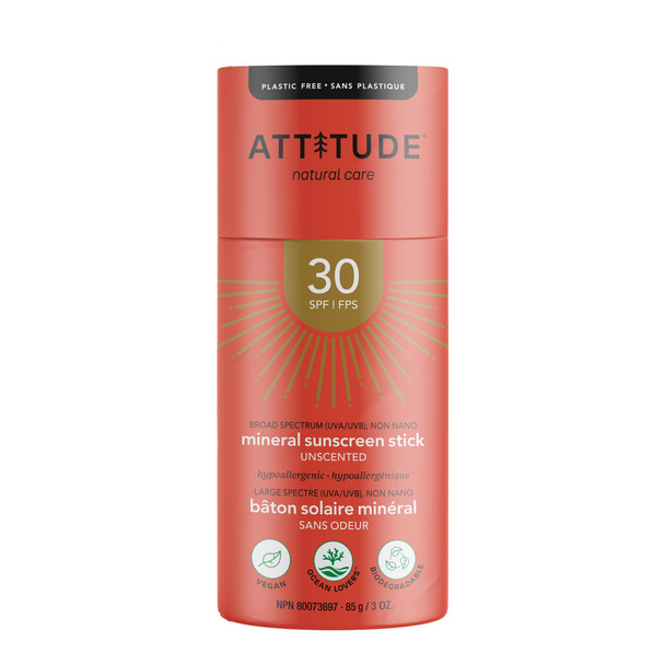 Attitude - Plastic Free Mineral Sunscreen Stick SPF 30