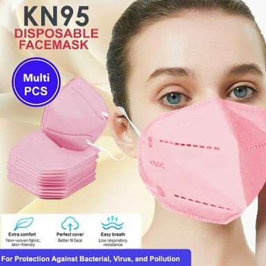 Pink KN95 Disposable 4-layer Face Mask
